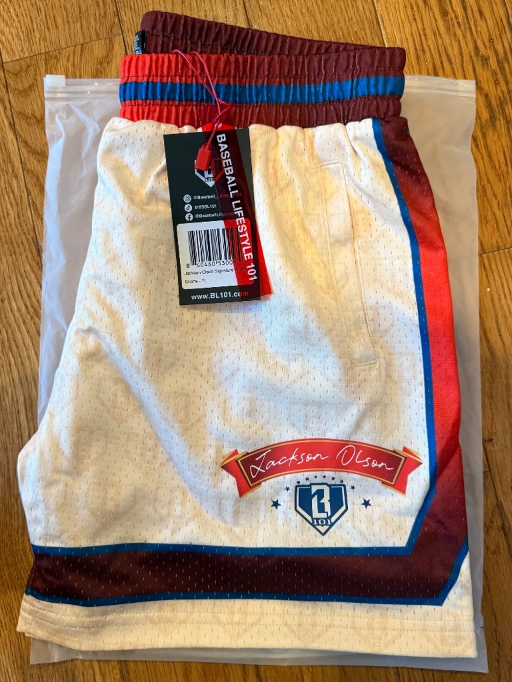 Baseball Lifestyle 101 Jackson Olsen Showman Shorts YL NWT Savannah Bananas